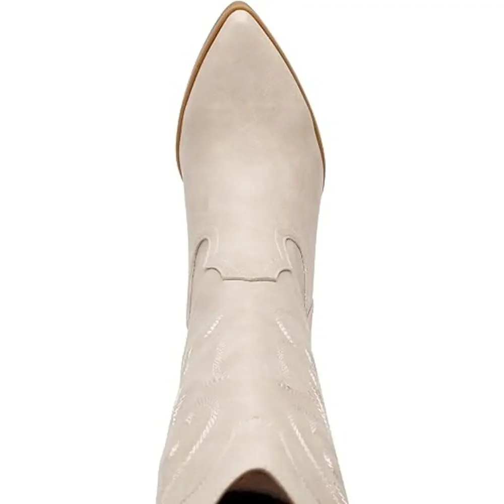 NEW DV Dolce Vita Women's Kindred Tall Pull On Cowboy Boots Stone Size 11M